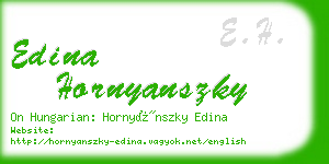 edina hornyanszky business card